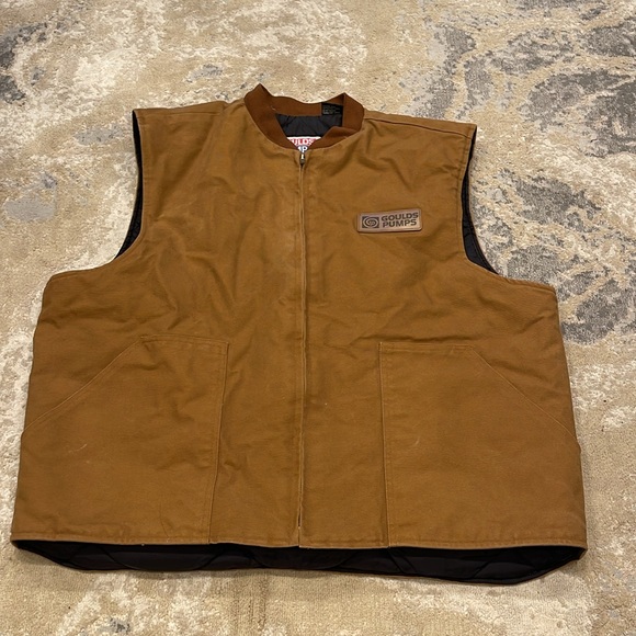 GOULDS PUMPS MENS WORK VEST XL 100% COTTON WITH 100% NYLONFACE POLYBATT LINING - Picture 4 of 8